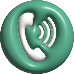 3d phone icon, realistic symbol